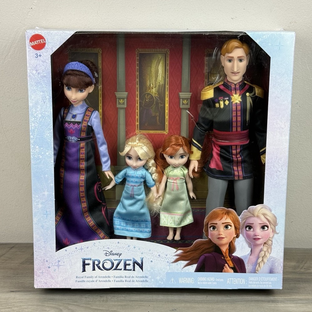 Mattel Disney Frozen Royal Family of Arendelle 4-Doll Set READ